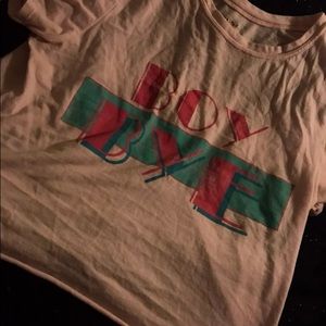 Boy bye crop top shirt